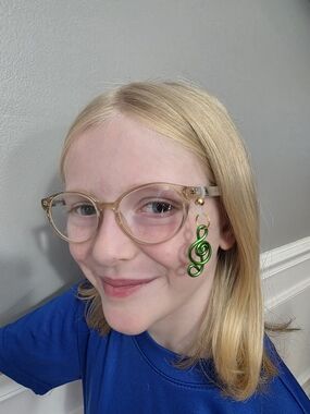 Handmade Eyeglass Charm - Green Treble Clef